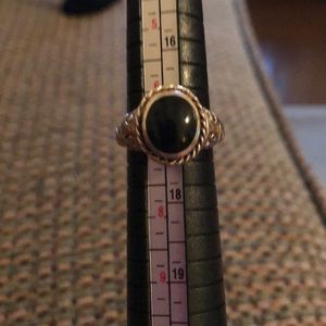 Onyx sterling silver ring